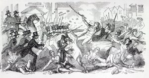 Plug Plot Riot in Preston, illustration from 